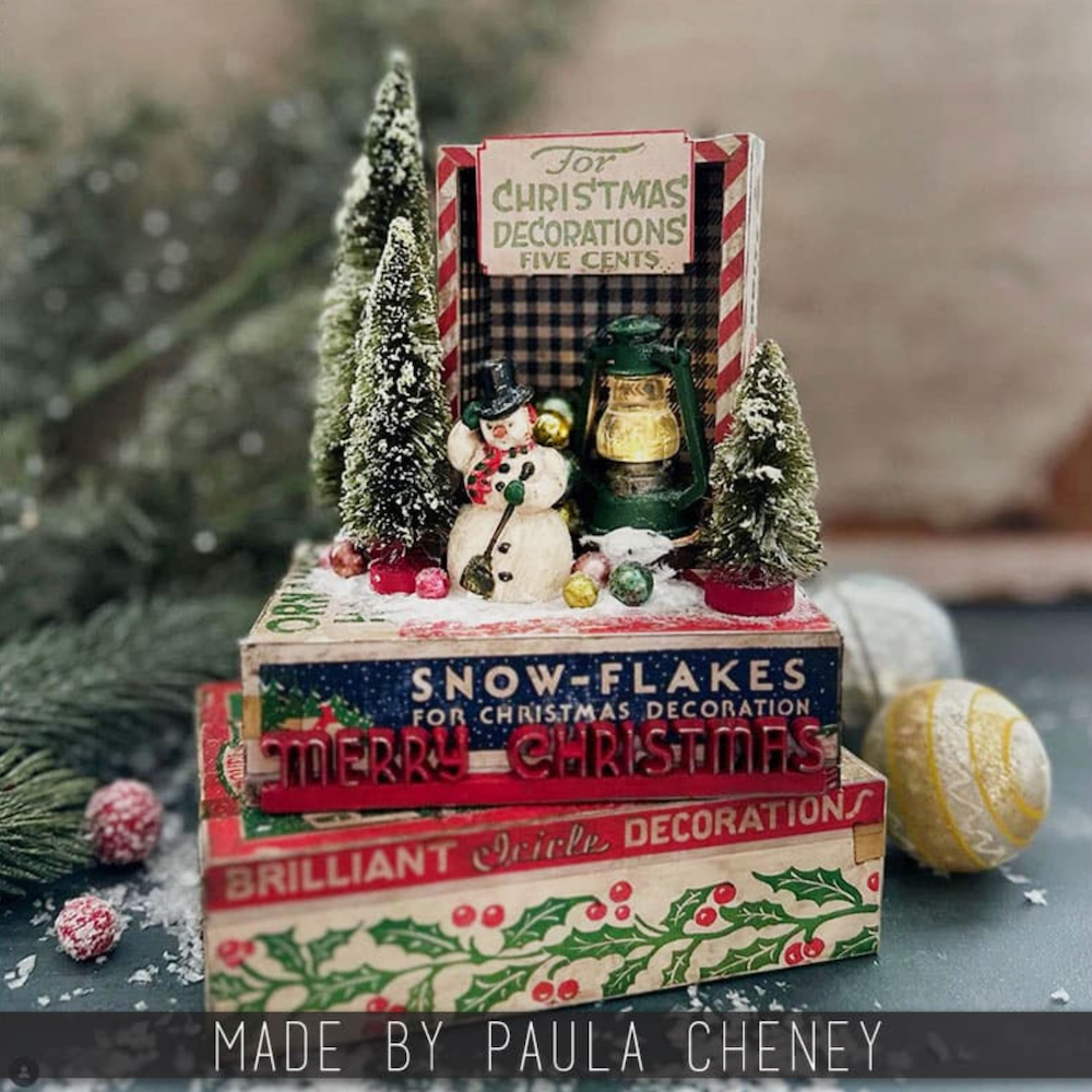 Tim Holtz idea-ology 2025 Christmas Ephemera th94447 snow