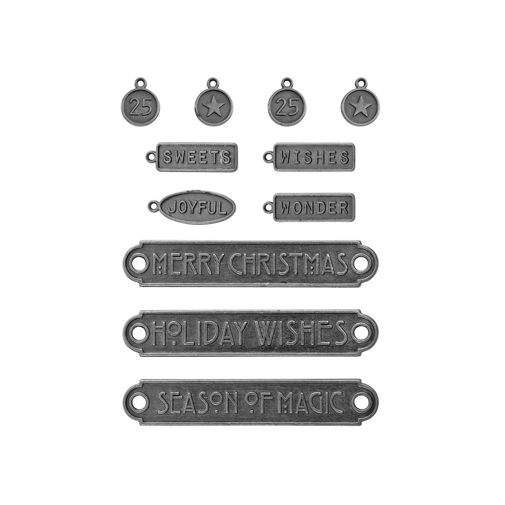 Tim Holtz idea-ology 2025 Christmas Word Plaques and Tags th94446 product