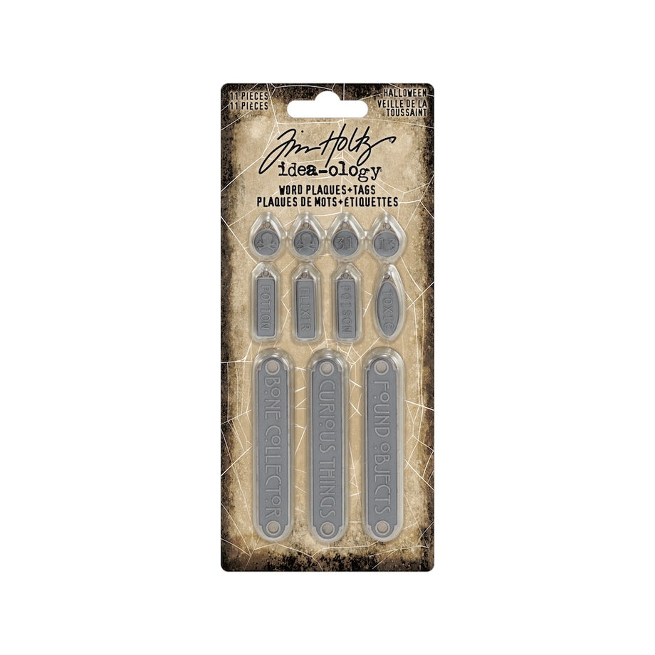 Tim Holtz idea-ology 2025 Halloween Word Plaques and Tags th94438