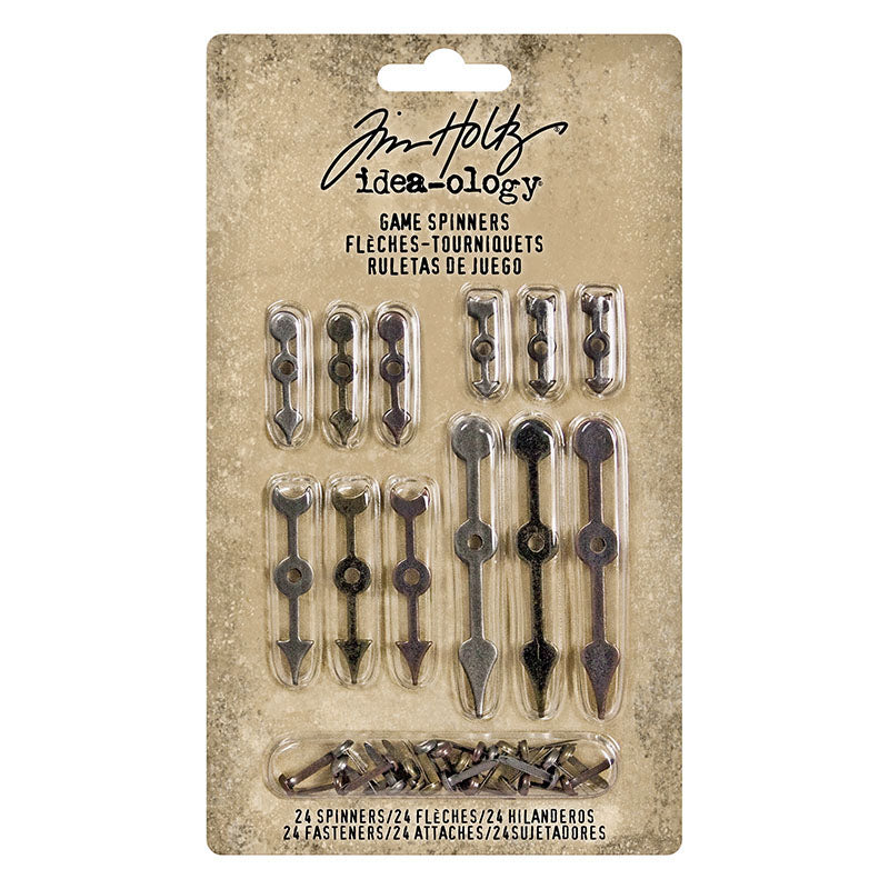 Tim Holtz idea-ology 24 Metal Game Spinners with Brads TH92717