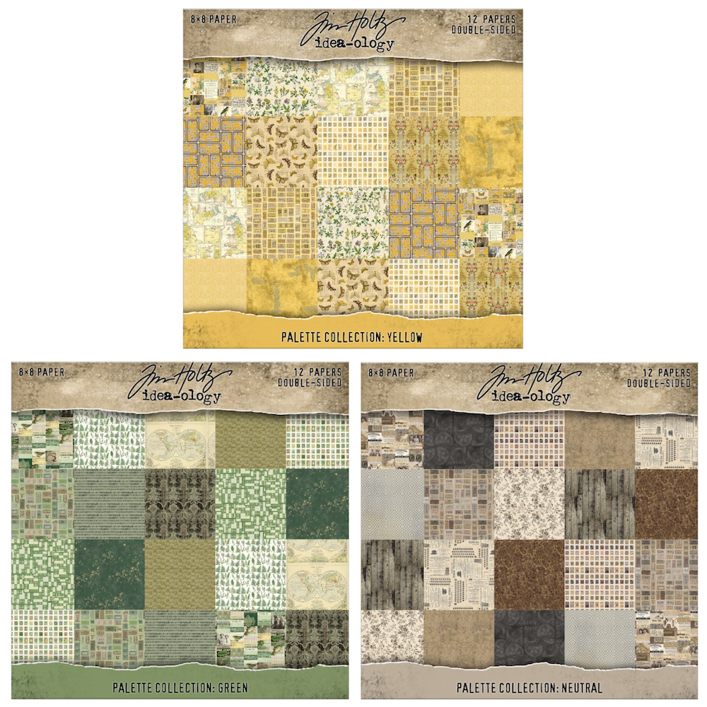 Tim Holtz idea-ology 8 x 8 Palette Paper Collection March 2026 I Want It All Bundle