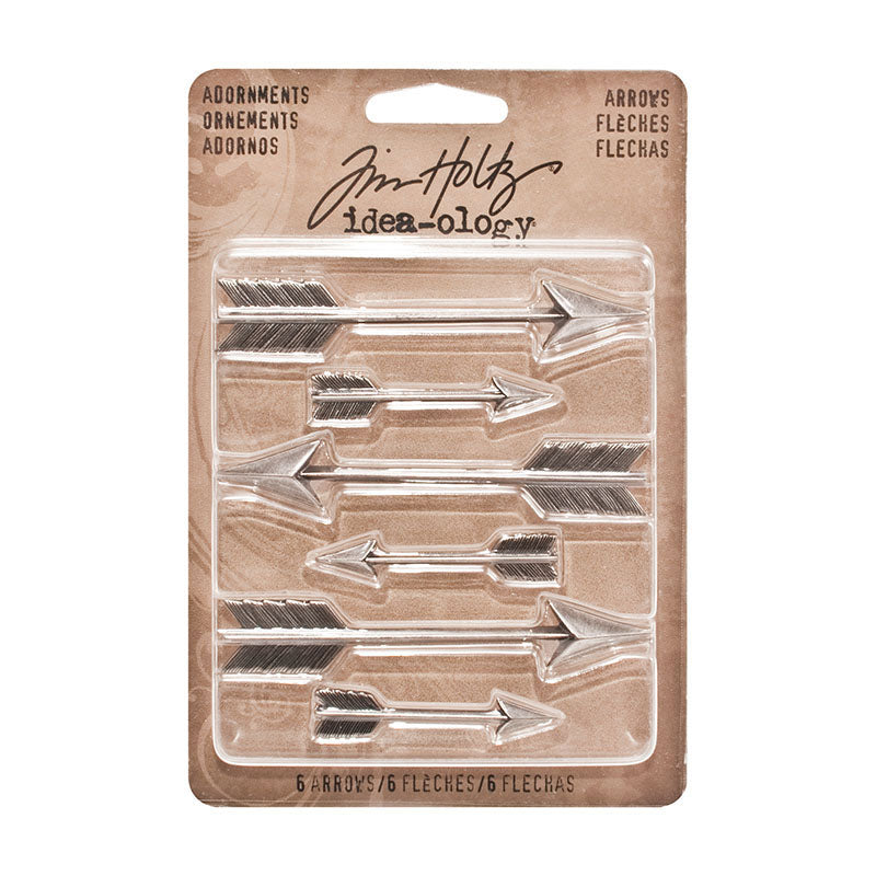 Tim Holtz idea-ology ARROWS Adornments Metal Charms TH93127