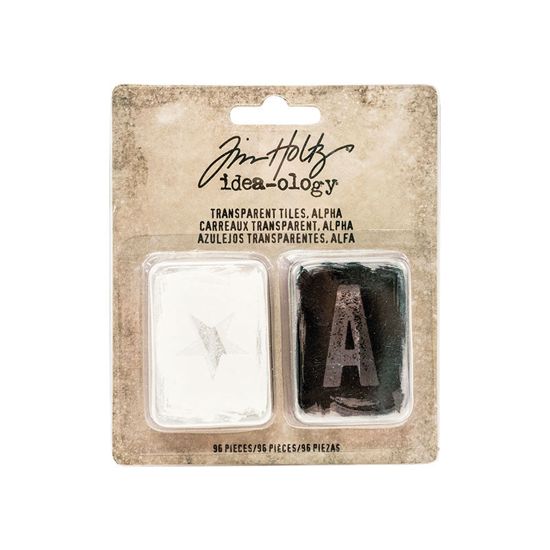 Tim Holtz idea-ology Alpha Transparent Tiles TH93566