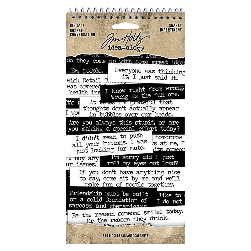 Tim Holtz idea-ology Big Talk Snarky th93797