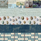 Tim Holtz idea-ology Blue 8 x 8 Palette Paper Collection th94477 sample