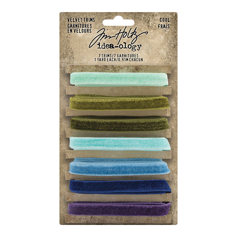 Tim Holtz idea-ology COOL Velvet Trims th94113