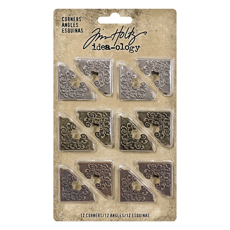 Tim Holtz idea-ology CORNERS Metal Hardware TH92789