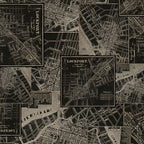 Tim Holtz idea-ology Charcoal 12 x 12 Palette Paper Collection th94465 map