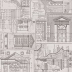 Tim Holtz idea-ology Charcoal 8 x 8 Palette Paper Collection th94479 blueprint