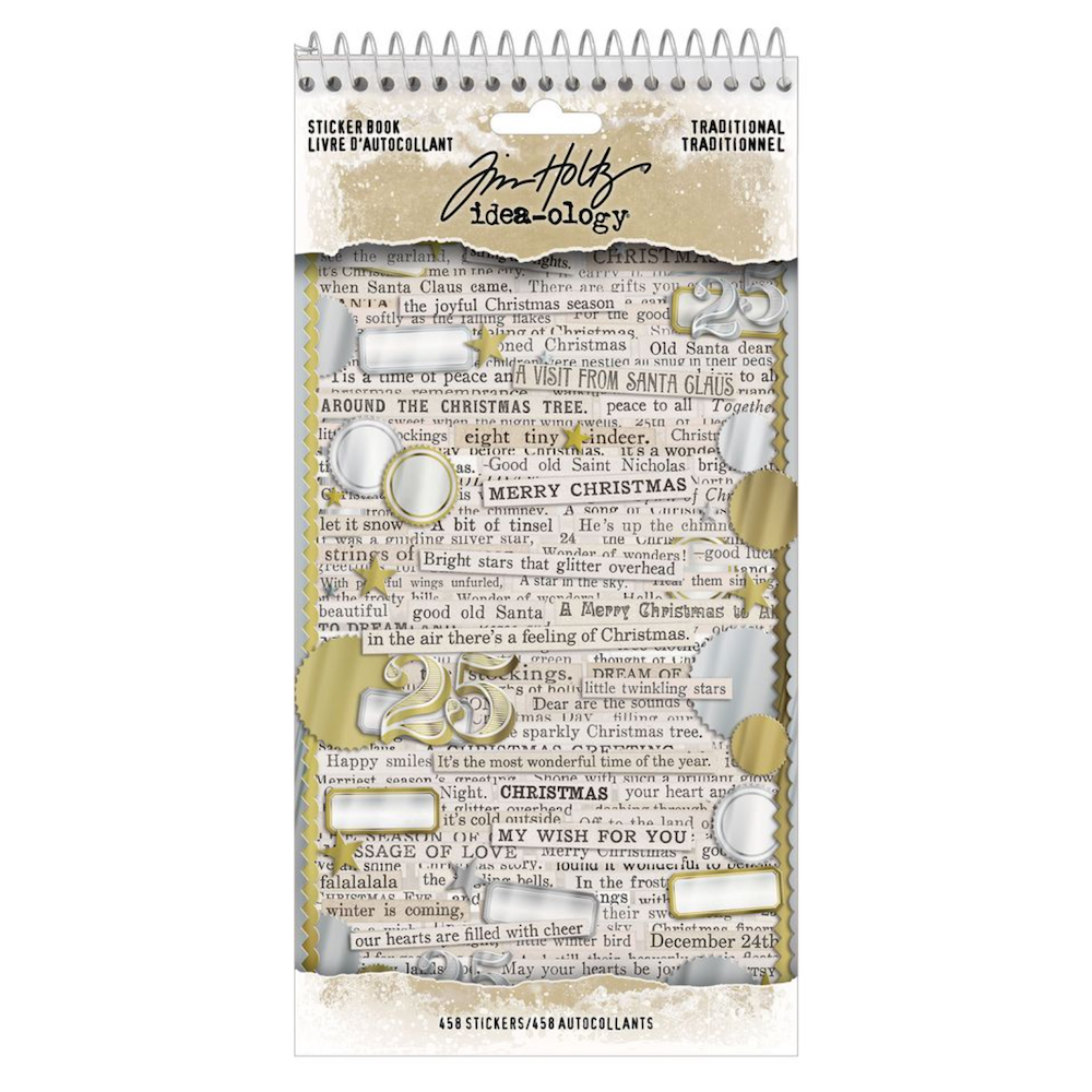 Tim Holtz idea-ology Christmas 2026 Sticker Book Traditional th94503