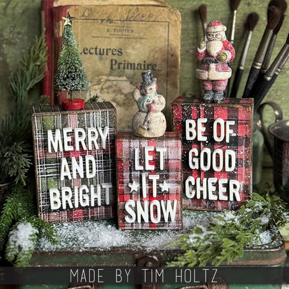 Tim Holtz idea-ology Christmas Salvaged Figures Large th94361 cheer