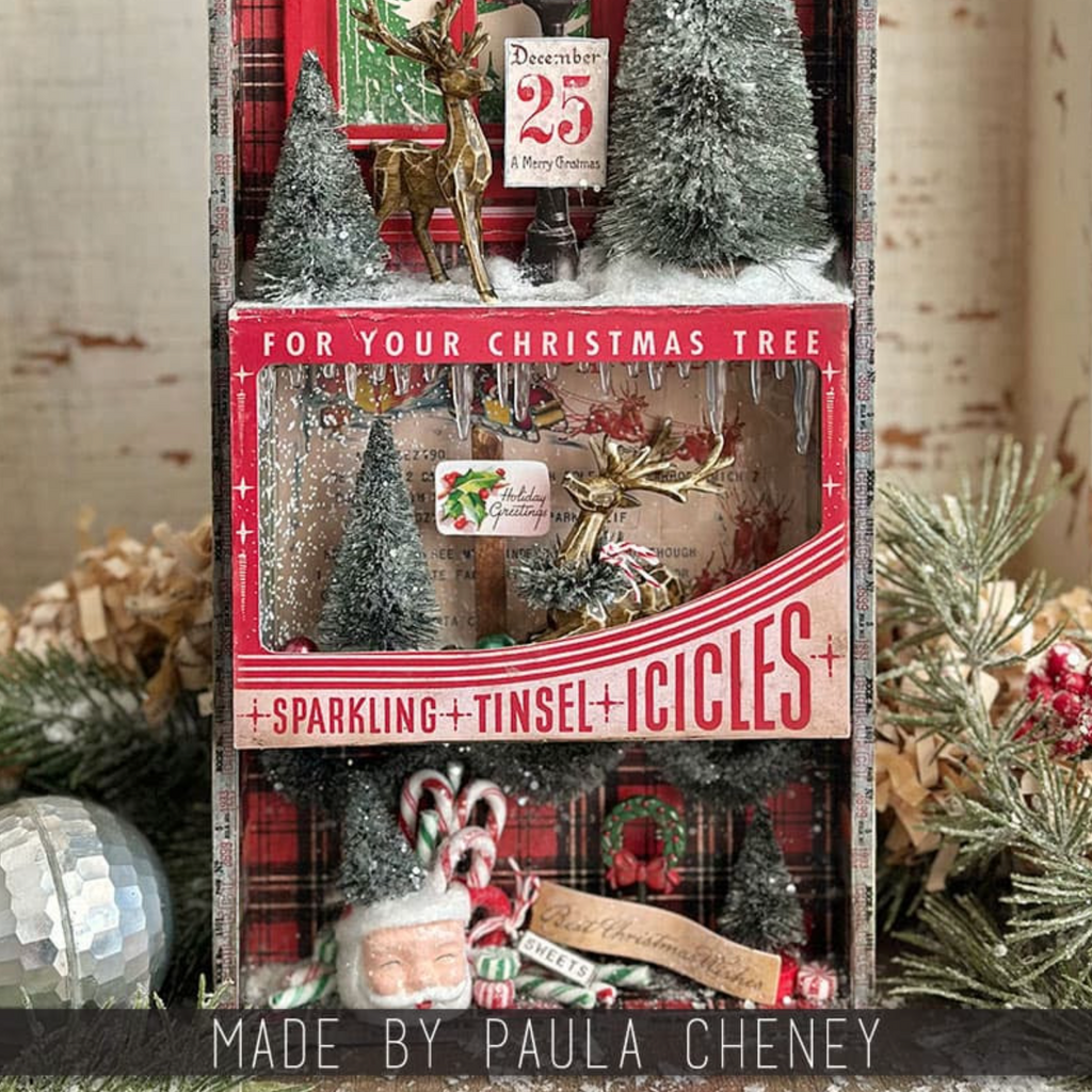 Tim Holtz idea-ology Christmas Salvaged Reindeer th94360 tinsel