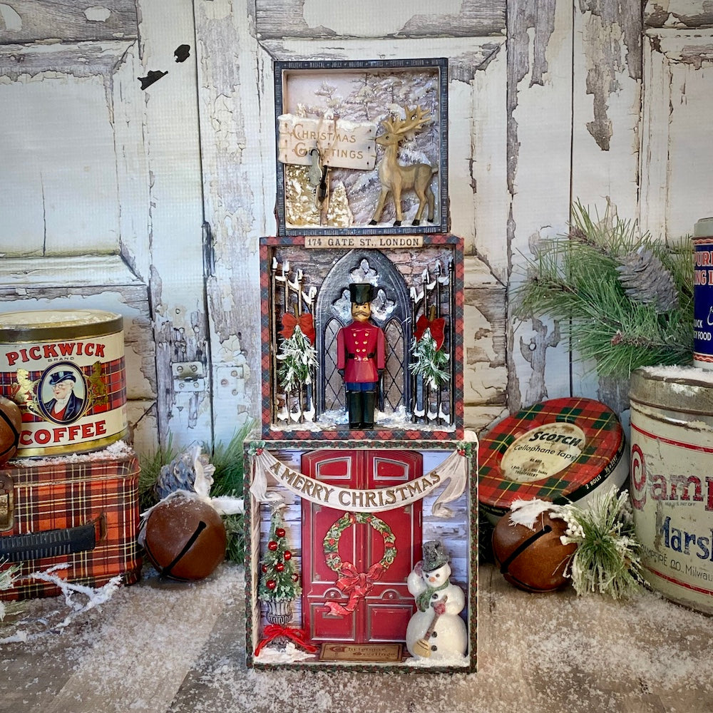 Tim Holtz idea-ology Christmas Salvaged Reindeer th94360 trio