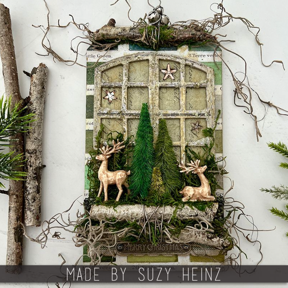 Tim Holtz idea-ology Christmas Woodland Trees Alpine th94358 suzy
