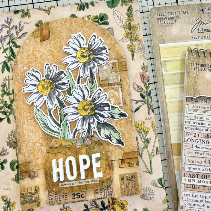 Tim Holtz idea-ology Clippings Sticker Book th94030 flowers | color-code:ALT02