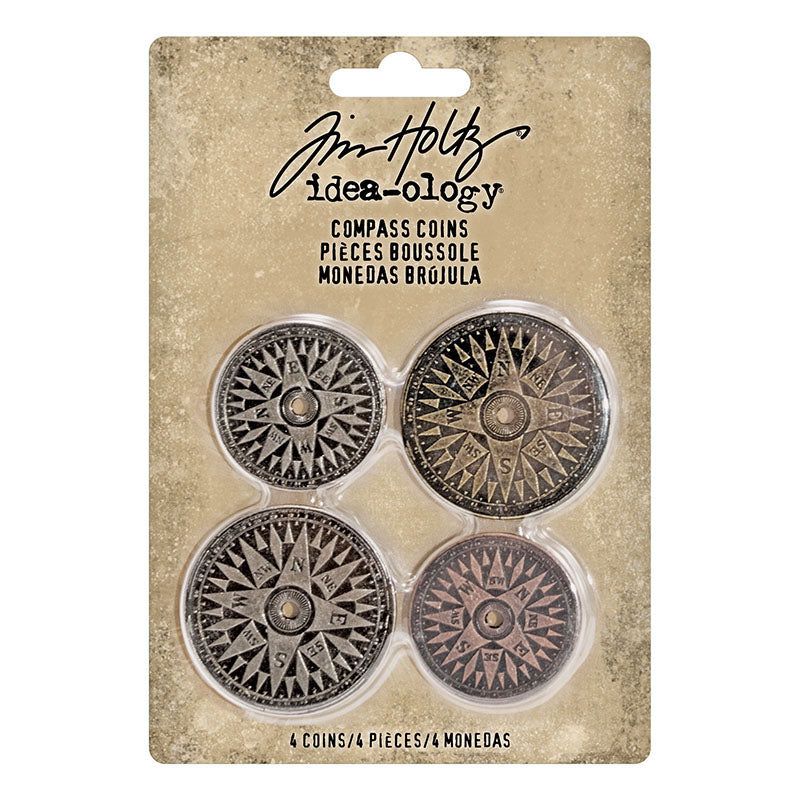 Tim Holtz idea-ology Compass Coins TH93061