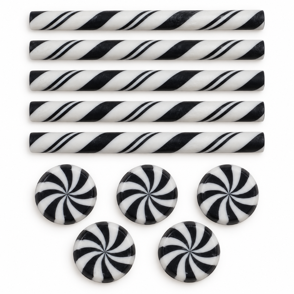 Tim Holtz idea-ology Confections Black and White Sticks and Rounds