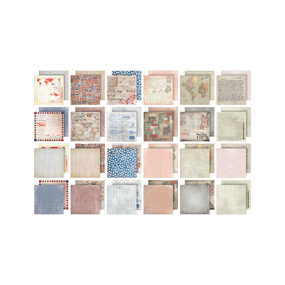 Tim Holtz idea-ology Correspondence 8 x 8 Paper Stash 2025 Vault Paper Pad th94432 product