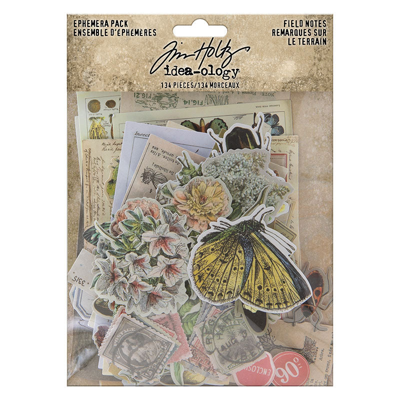 Tim Holtz idea-ology Ephemera Pack Field Notes th94051
