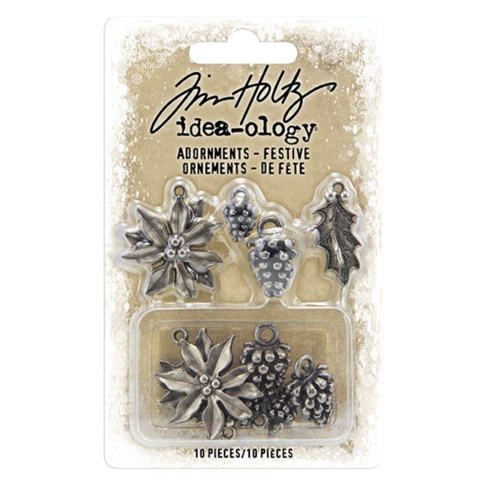 Tim Holtz idea-ology FESTiVE Adornments th93990