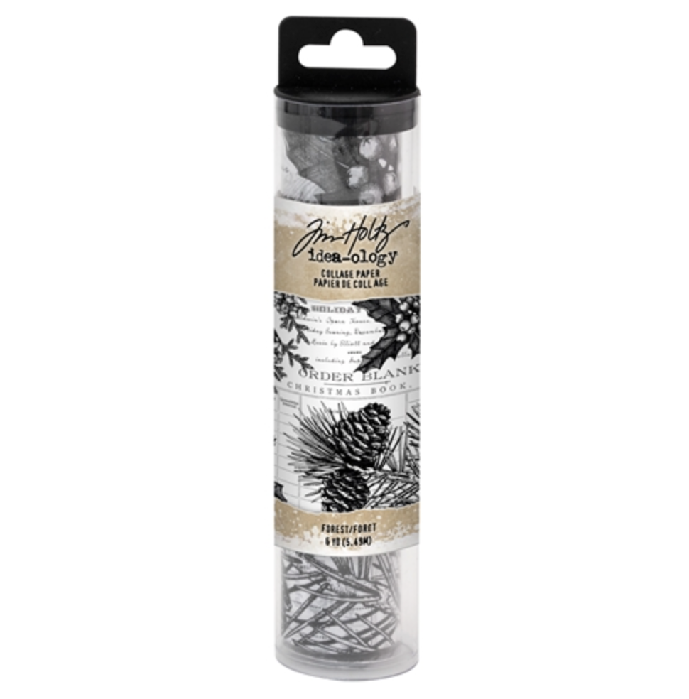 Tim Holtz idea-ology FOREST Collage Paper th93776*