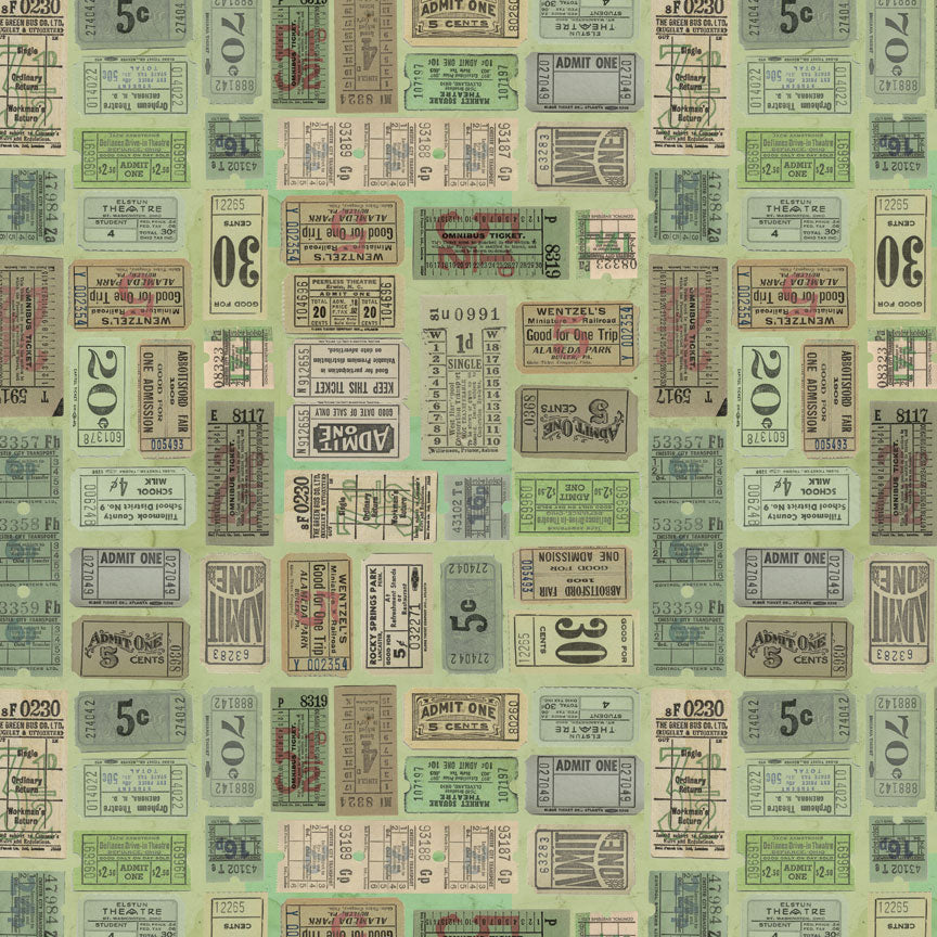 Tim Holtz idea-ology Green 8 x 8 Palette Paper Collection th94474 ticket
