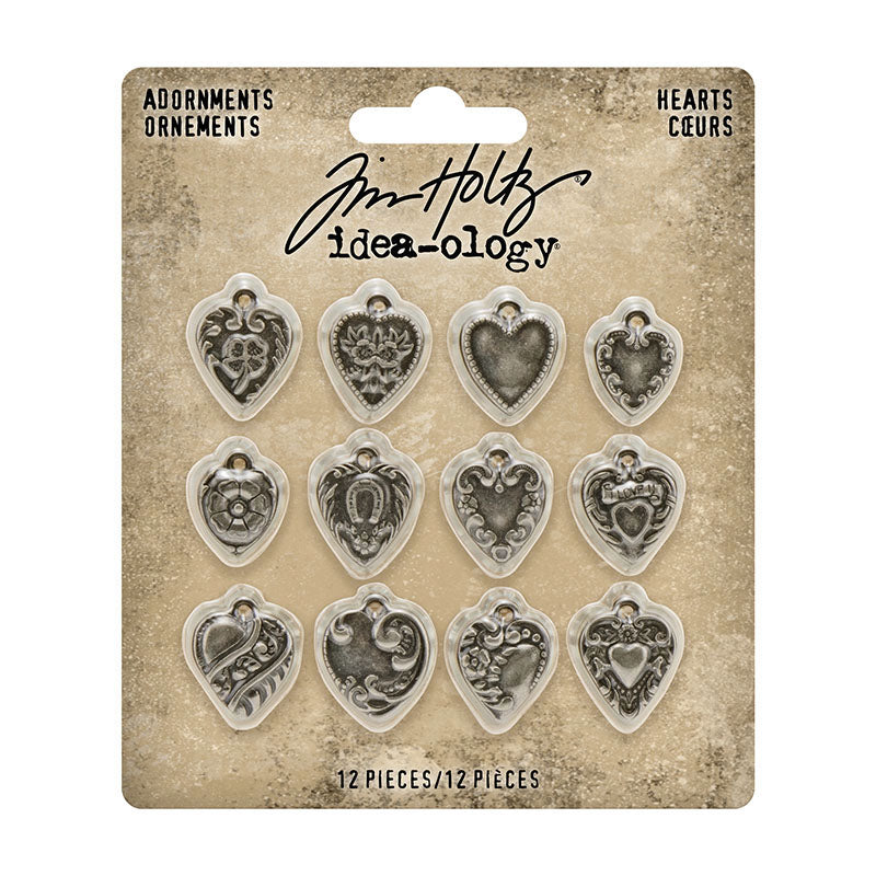Tim Holtz idea-ology HEARTS Adornments th94130