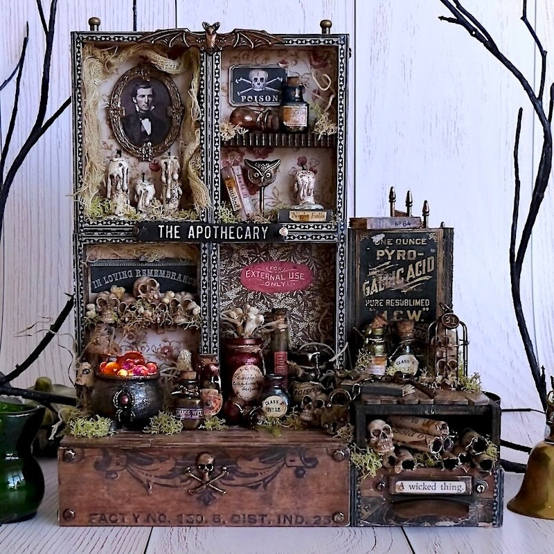 Tim Holtz idea-ology Halloween Backdrops th94433 apothecary