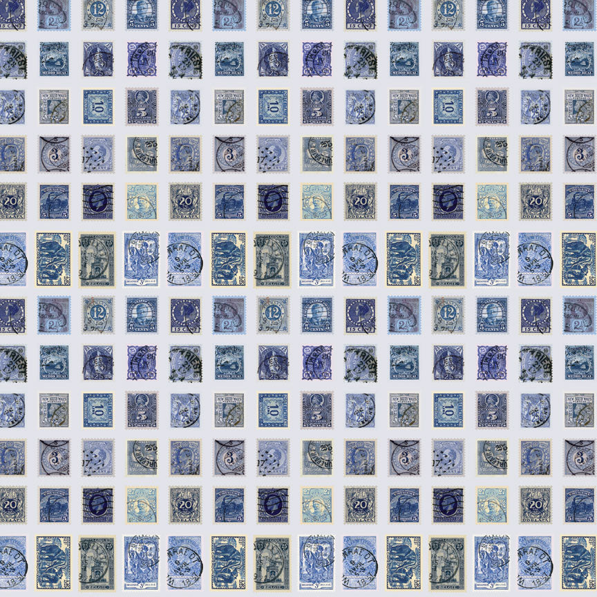 Tim Holtz idea-ology Indigo 12 x 12 Palette Paper Collection th94462 postage
