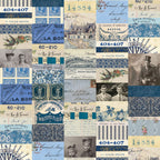 Tim Holtz idea-ology Indigo 8 x 8 Palette Paper Collection th94476 collage