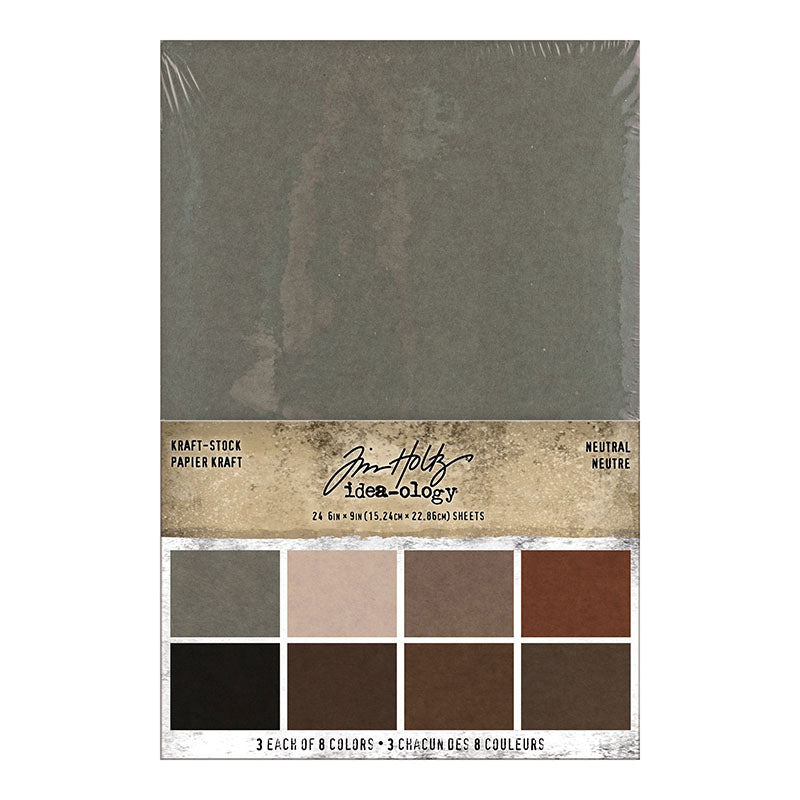 Tim Holtz idea-ology KRAFT STOCK STACK NEUTRAL Paper th94111