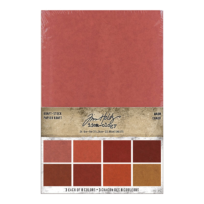 Tim Holtz idea-ology KRAFT STOCK STACK WARM Paper th94112