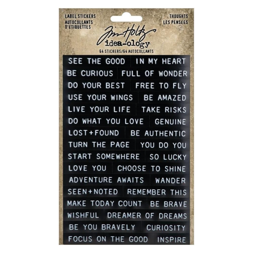 Tim Holtz idea-ology LABEL STICKERS THOUGHTS th94229