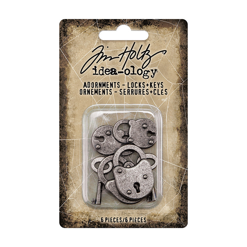 Tim Holtz idea-ology LOCKS AND KEYS Adornments th94162