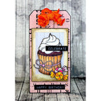 Tim Holtz idea-ology Layers Photo Studio th94374 cupcake pink ribbon bow happy birthday card
