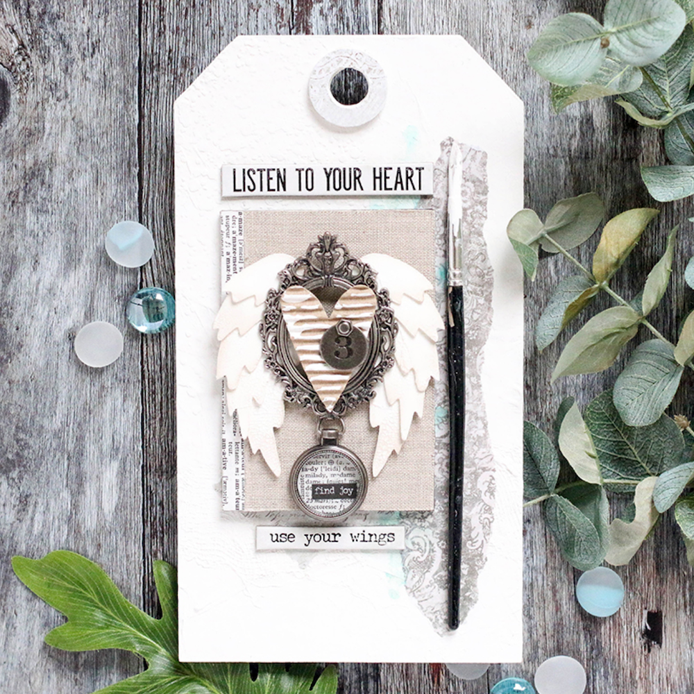 Tim Holtz idea-ology MINI POCKET WATCHES Findings TH93274 listen to your heart tag