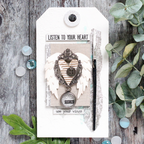 Tim Holtz idea-ology MINI POCKET WATCHES Findings TH93274 listen to your heart tag