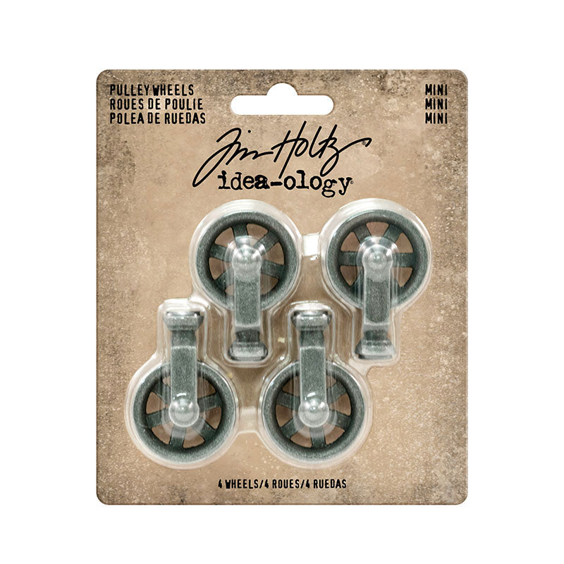 Tim Holtz idea-ology MINI PULLEY WHEELS Findings TH93580