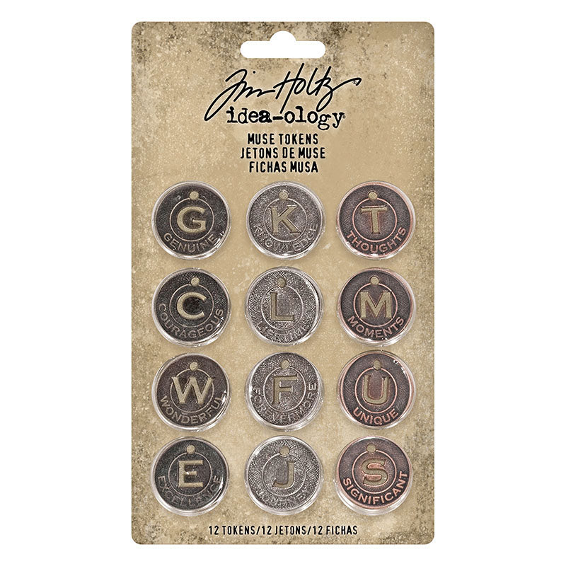 Tim Holtz idea-ology MUSE TOKENS Coin Metal TH92676
