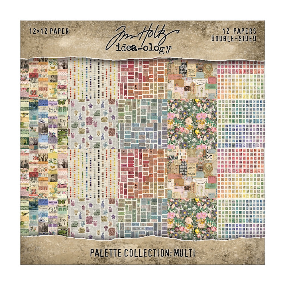 Tim Holtz idea-ology Multi 12 x 12 Palette Paper Collection th94466