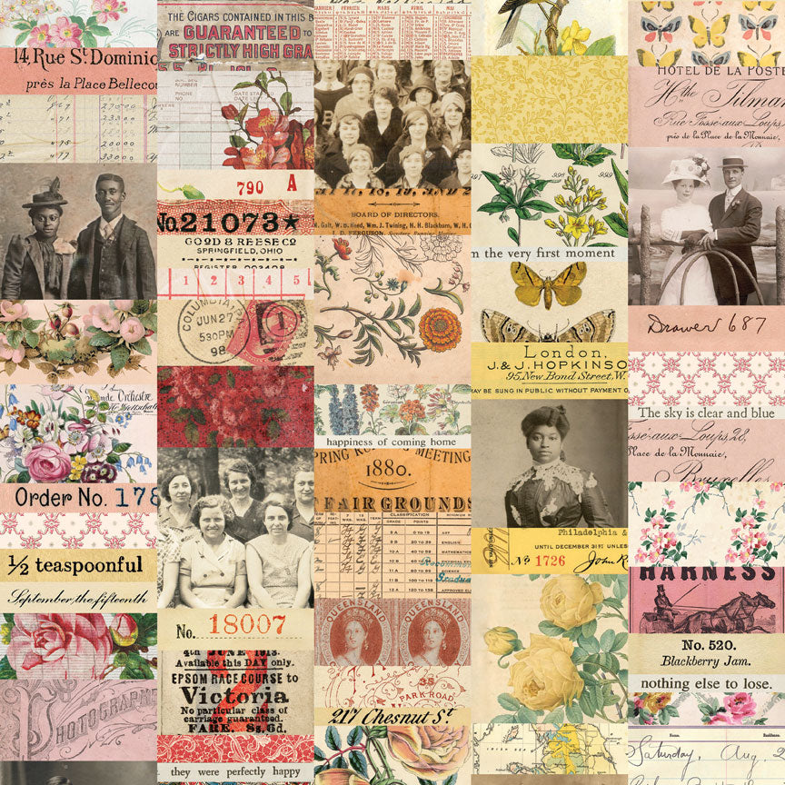 Tim Holtz idea-ology Multi 12 x 12 Palette Paper Collection th94466 collage
