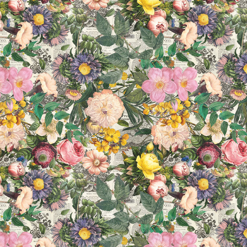 Tim Holtz idea-ology Multi 12 x 12 Palette Paper Collection th94466 floral