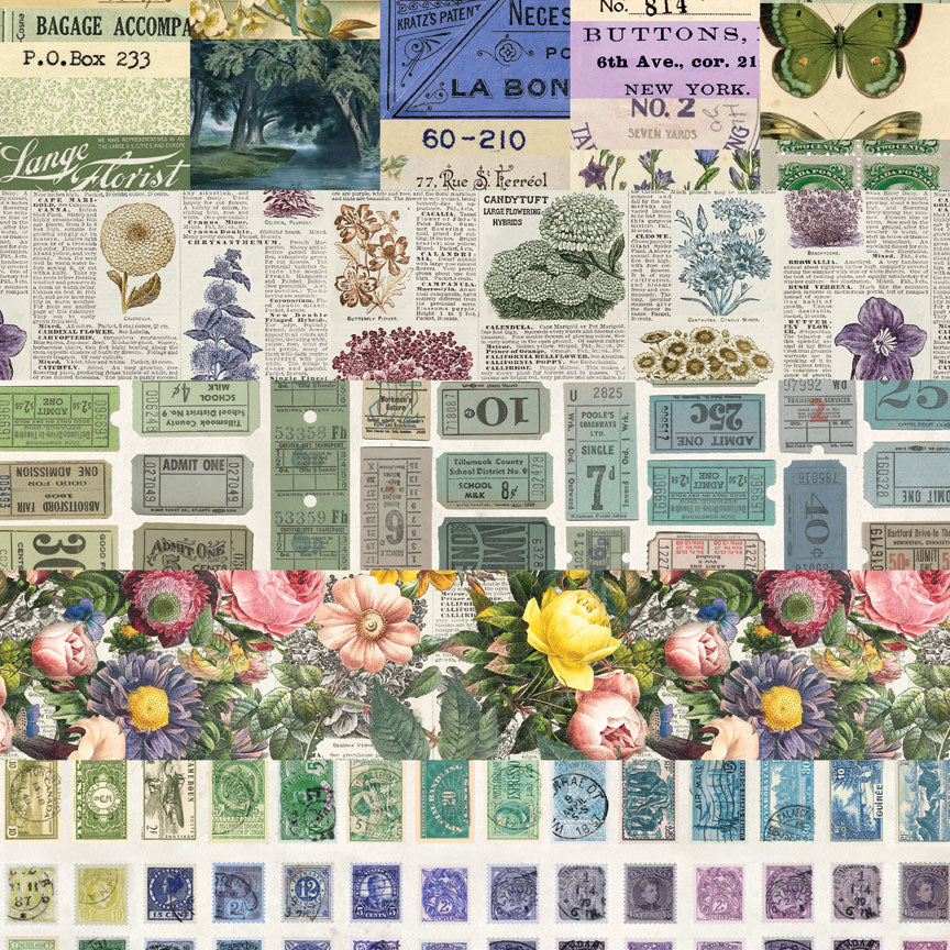 Tim Holtz idea-ology Multi 12 x 12 Palette Paper Collection th94466 sample