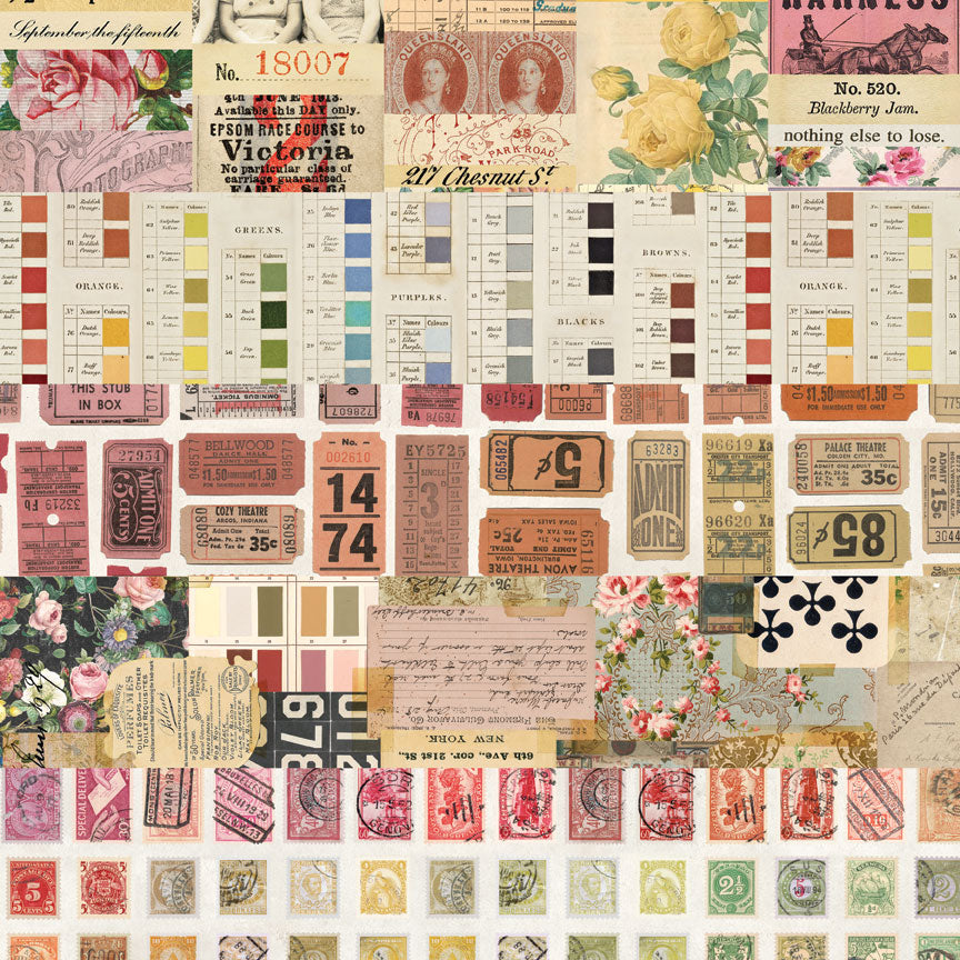 Tim Holtz idea-ology Multi 8 x 8 Palette Paper Collection th94480 sample 1