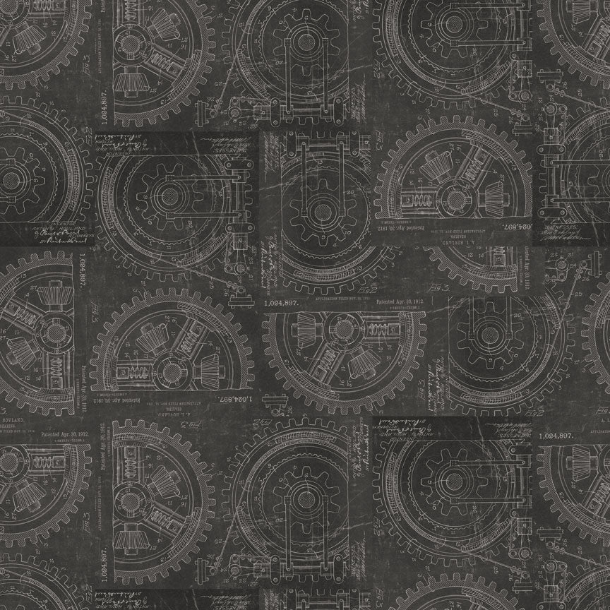 Tim Holtz idea-ology Neutral 12 x 12 Palette Paper Collection th94459 gear