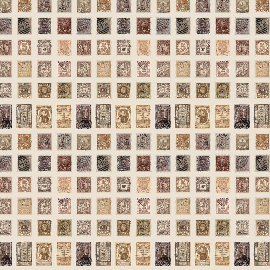 Tim Holtz idea-ology Neutral 8 x 8 Palette Paper Collection th94473 postage