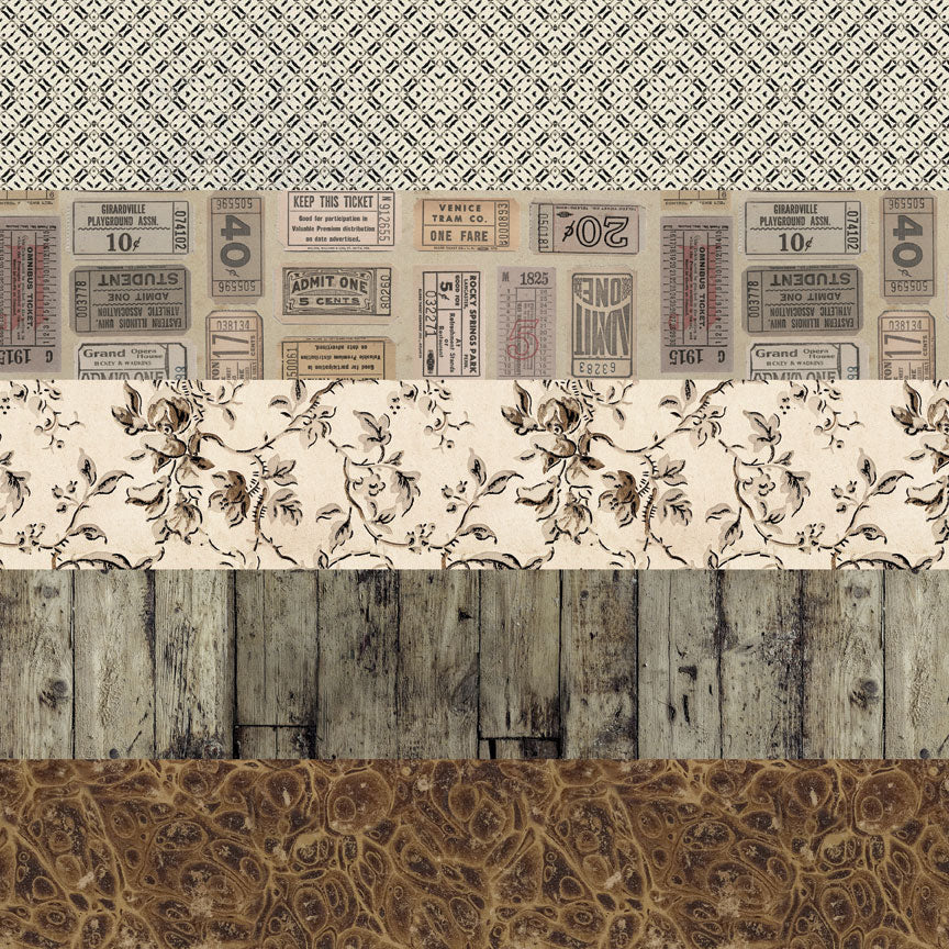 Tim Holtz idea-ology Neutral 8 x 8 Palette Paper Collection th94473 sample 1