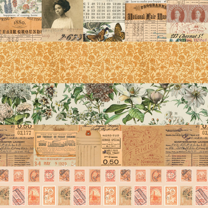 Tim Holtz idea-ology Orange 12 x 12 Palette Paper Collection th94457 sample