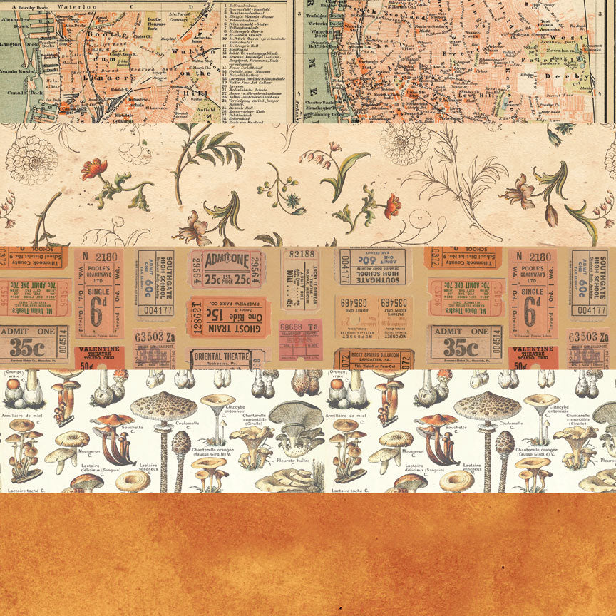 Tim Holtz idea-ology Orange 12 x 12 Palette Paper Collection th94457 sample 1