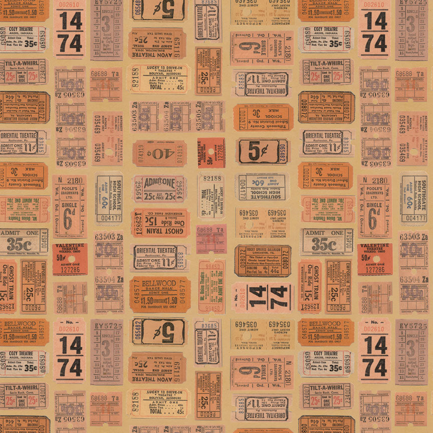 Tim Holtz idea-ology Orange 8 x 8 Palette Paper Collection th94471 ticket